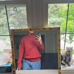 red Eddie Bauer quarter zip